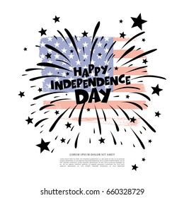 Fourth of July Independence Day. Vector illustration