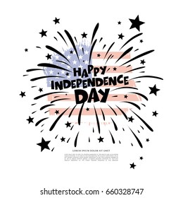 Fourth of July Independence Day. Vector illustration