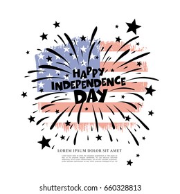 Fourth of July Independence Day. Vector illustration