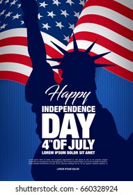 Fourth of July Independence Day. Vector illustration