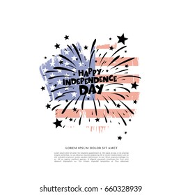 Fourth of July Independence Day. Vector illustration