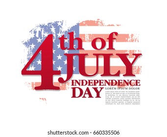 Fourth of July Independence Day. Vector illustration