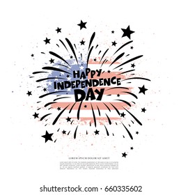 Fourth of July Independence Day. Vector illustration