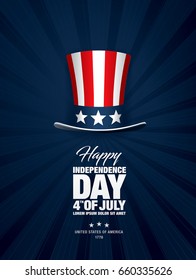 Fourth of July Independence Day. Vector illustration