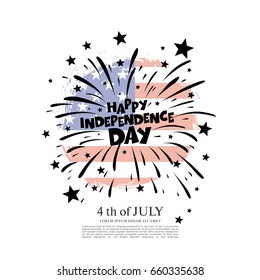 Fourth of July Independence Day. Vector illustration