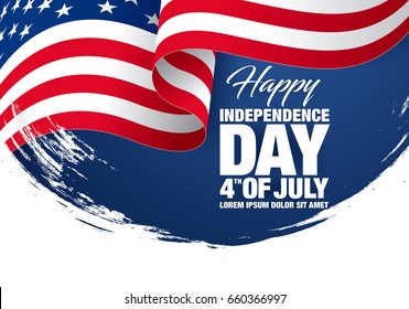 Fourth of July Independence Day. Vector illustration