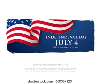 Fourth of July Independence Day. Vector illustration