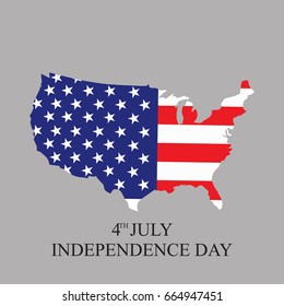 Fourth of July. Independence day. Vector sign