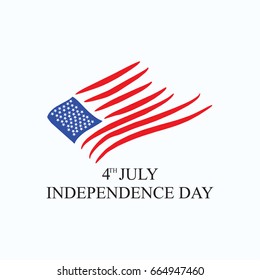 Fourth of July. Independence day. Vector sign