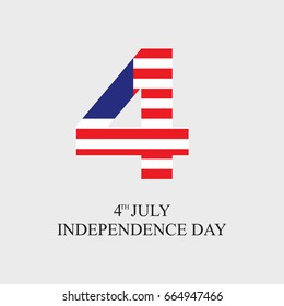 Fourth of July. Independence day. Vector sign