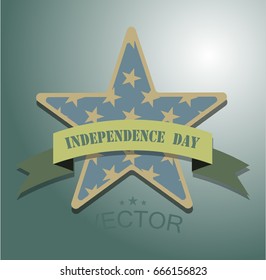 Fourth of July. Independence day. Vector sign