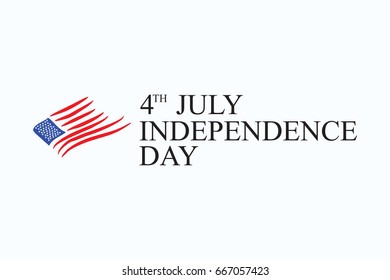 Fourth of July. Independence day. Vector sign