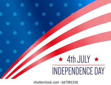Fourth of July Independence Day - vector banner design template