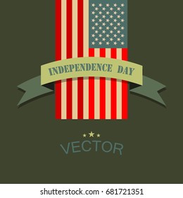 Fourth of July. Independence day. Vector sign