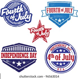 Fourth of July and Independence Day Vintage Stamps