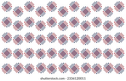 Fourth of July and Memorial day party seamless pattern. Isolated on a white background. 4th of July, Independence Day themed design.
