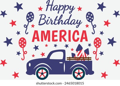 Fourth July Patriotic Background Flat