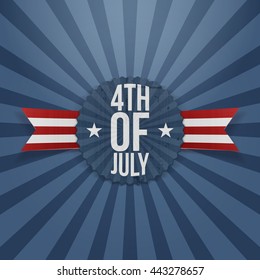 Fourth of July realistic Badge