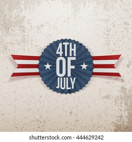 Fourth of July realistic Emblem