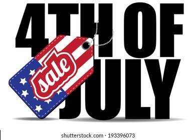 Fourth Of July Sale Icon EPS 10 Vector. 