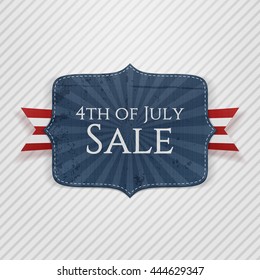 Fourth of July Sale realistic Emblem