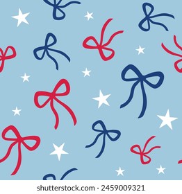 Fourth of July Stars and Bows