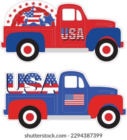 Fourth of July truck printable