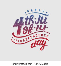 Fourth of July, United Stated independence day design. Vector illustration. For invitation, card, poster, banner, social media.