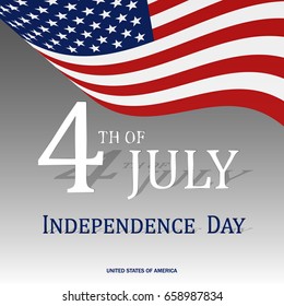 Fourth of July, United Stated independence day greeting.