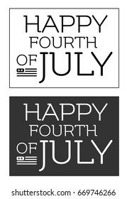 Fourth of July, United Stated independence day greeting.