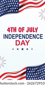 Fourth of July United states of america independence day fireworks Red, blue fireworks for 4th of July