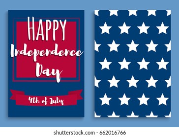 Fourth of July. United States independence day greeting card. July fourth typographic design. Vector illustration