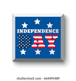Fourth of July. United States independence day . July fourth typographic design. Vector illustration