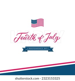 Fourth of July USA Independence day banner design. 4th July celebration banner, poster, card. Independence day United States Of America banner template.