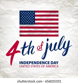 Fourth of July USA Independence Day greeting card. 4 th of July. United States of America celebration wallpaper. national holiday US flag card design. art