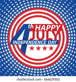 Fourth of July USA Independence day banner design template. vector illustration.