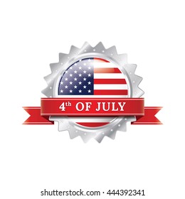 fourth of july vector badge