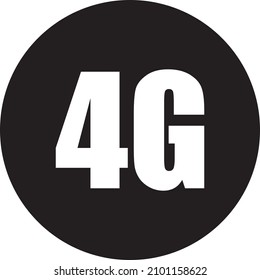 Cuarto icono de 4g de generación móvil sobre fondo blanco..eps