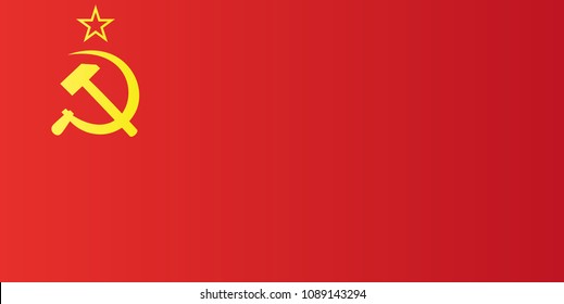 Fourth Soviet Flag 1936 – 1955. USSR, Soviet, Russia State Vector Illustration Symbol.