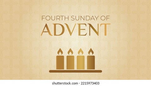 Fourth Sunday of Advent Background Illustration Design