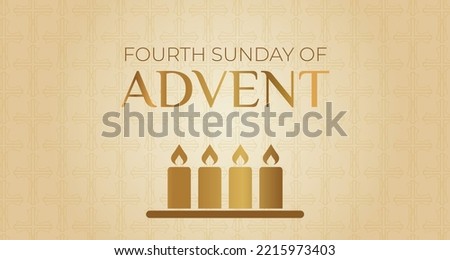 Fourth Sunday of Advent Background Illustration Design