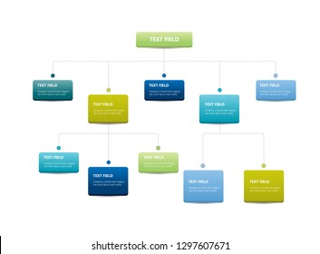 Fowchart Infographics . Colored shadows scheme.