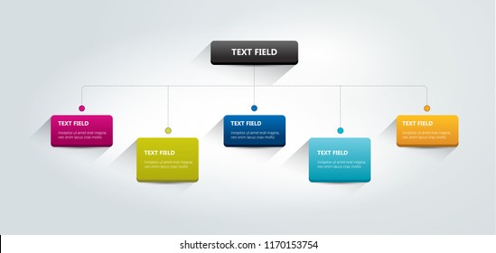 Fowchart, timeline Infographics . Colored shadows scheme.