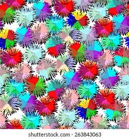  "Fower meadow" colorful abstract expressive vector seamless pattern