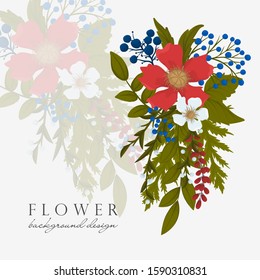 Fower page boarders - red flower