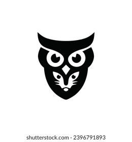 fowl and cat logo icon vector