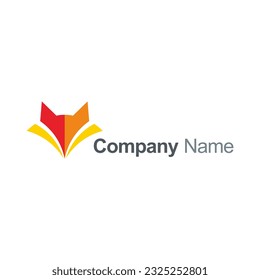 Fox abstract company logo vector image