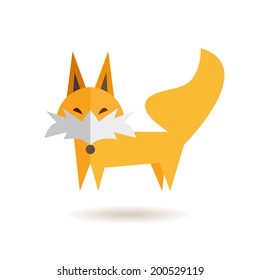 Fox abstract isolated on a white backgrounds, vector illustration