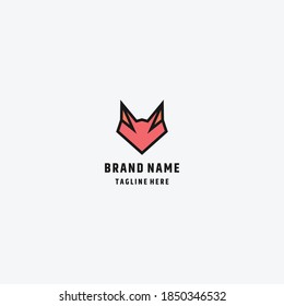 fox abstract logo vector design template download