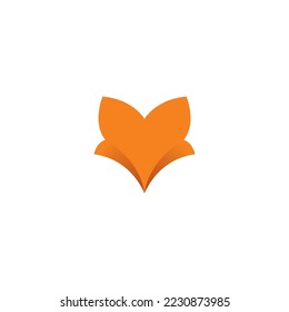 Fox Abstract Logo Vector. Fox Icon. Flower Fox Logo